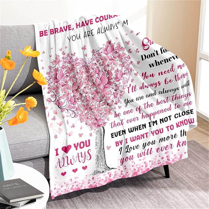 BAOERN Granddaughter Gifts from Grandma Grandpa - Mothers Day Blanket Gifts for Granddaughter - Granddaughters Birthday Gift - Gift for Teen Girls & Kids - to My Granddaughters Blanket 60"x80"