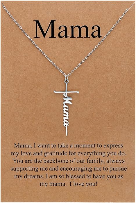 Lcherry Faith Cross Pendant Necklace for Women Religious Christian Jewelry Mother's Day Gifts for Women