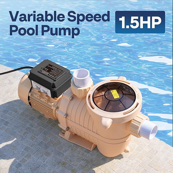 VIVOHOME 1.5HP Variable Speed Pool Pump Energy Saving 115V