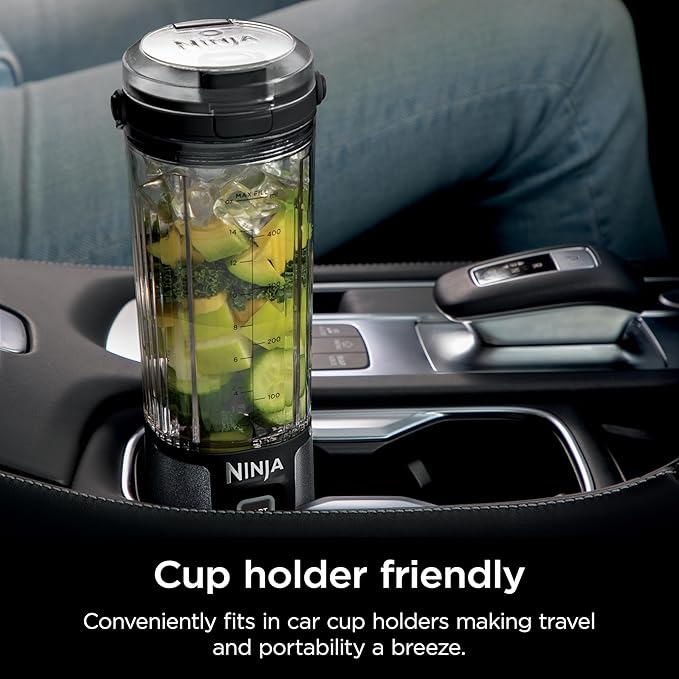 Ninja Blast Portable Blender, Cordless, 18oz. Vessel, Personal Blender for Shakes & Smoothies, BPA Free, Leakproof Lid & Sip Spout, USB-C Rechargeable, Dishwasher Safe Parts, Black Glitter, BC152JB