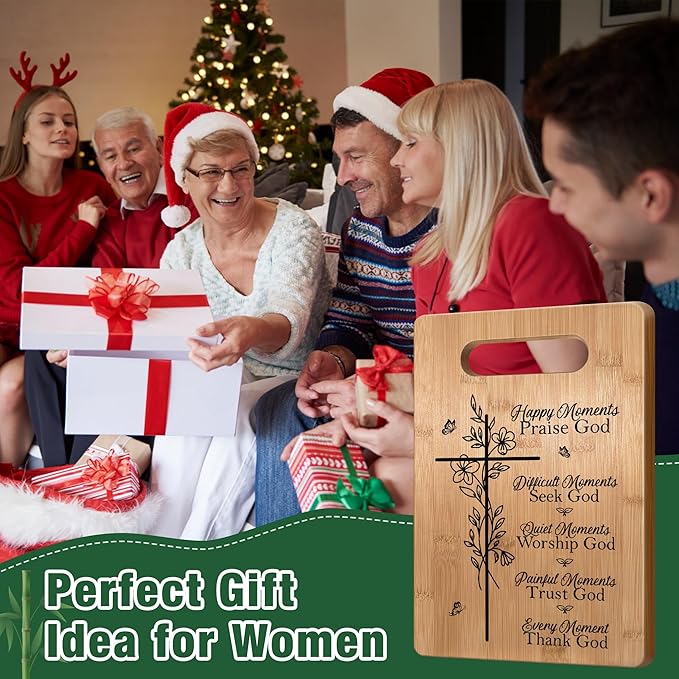 First Communion Gifts, Christian Gifts For Women Faith Religious Gifts Inspirational Gifts, Bible Verse Gifts For Elderly Jesus Cross Scripture Gifts, Christmas Cutting Board Gifts for Women Friend