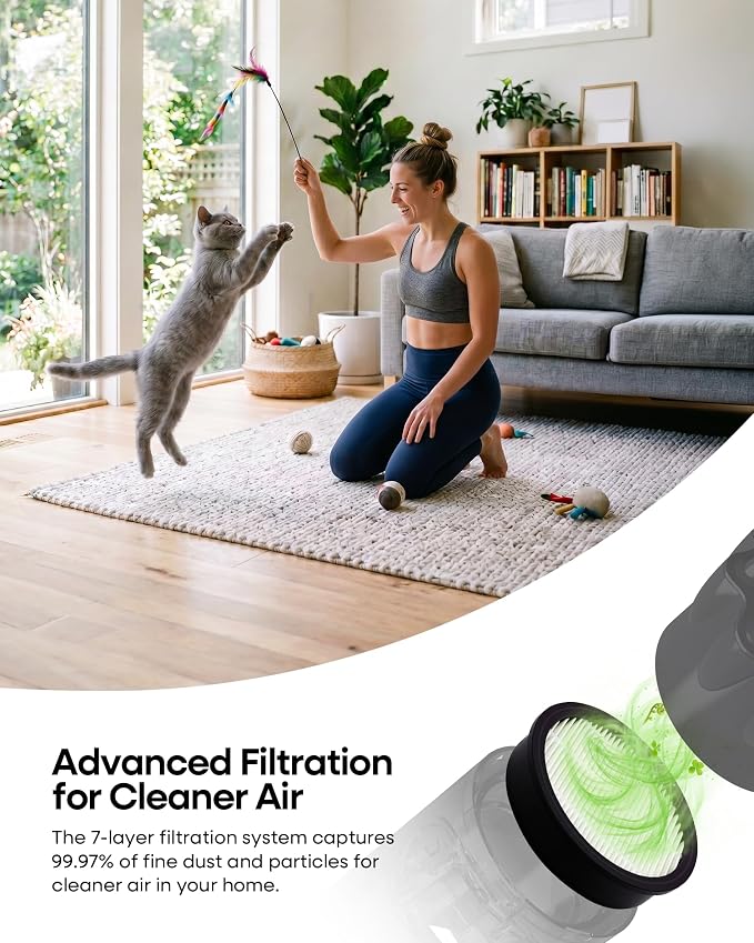 KIPMAX Cordless Vacuum Cleaners for Home, 45KPa 450W Stick Vacuum with Up to 55 Mins Runtime, Lightweight Self-Standing Vacuum for Pet Hair, Hardwood Floors & Carpet, Anti-Tangle Brush, HEPA Filter