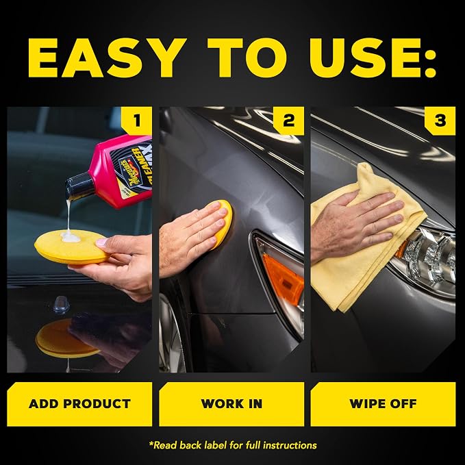 Meguiar's Cleaner Wax - Liquid Car Wax, Cleans, Polishes and Protects Your Vehicle - Easy to Use, Long-lasting Shine - 16 Oz