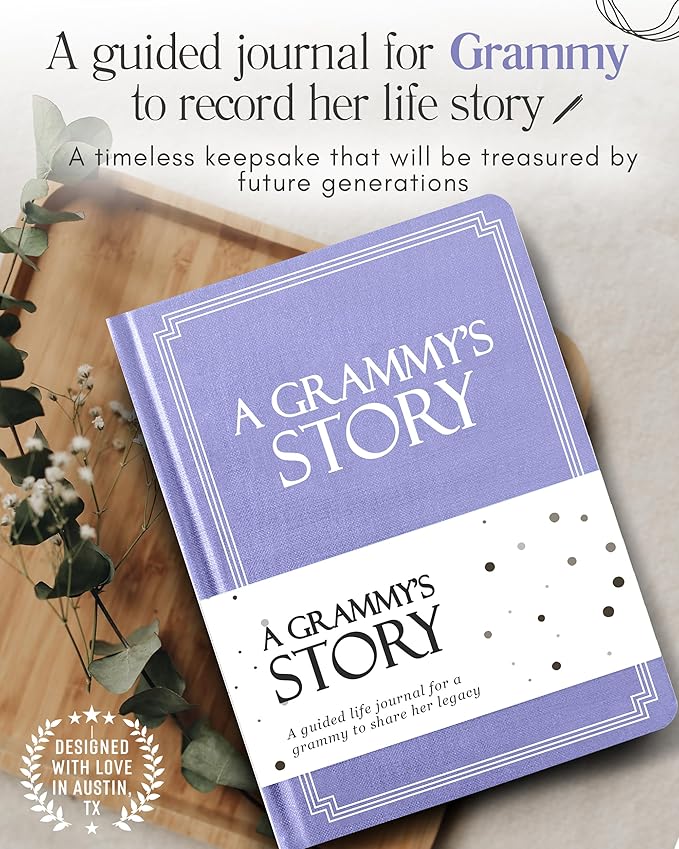 Grammy's Life Story Journal (Hardcover): A Meaningful Keepsake for Grammy to Share Her Journey & Memories, Book Includes 250+ Prompt Questions, Sentimental Gift for Mother's Day, Birthday, Christmas