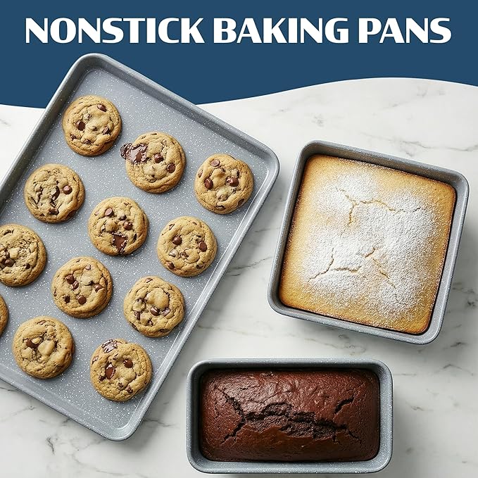 Granitestone Ceraluxe 20 Pc Ceramic Cookware Set Nonstick, Complete Pots and Pans Set Non Stick for Kitchen with Bakeware, Utensils & Steamer, Non Toxic Made Without PFOA PFOS, Oven & Dishwasher Safe