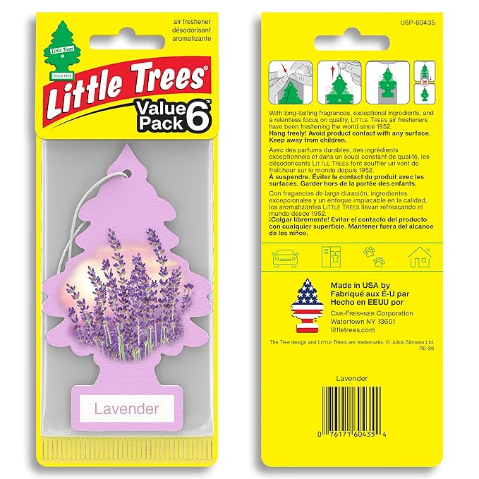 LITTLE TREES Car Air Freshener | Hanging Tree Provides Long Lasting Scent for Auto and Home | 24 Air Fresheners |Lavender