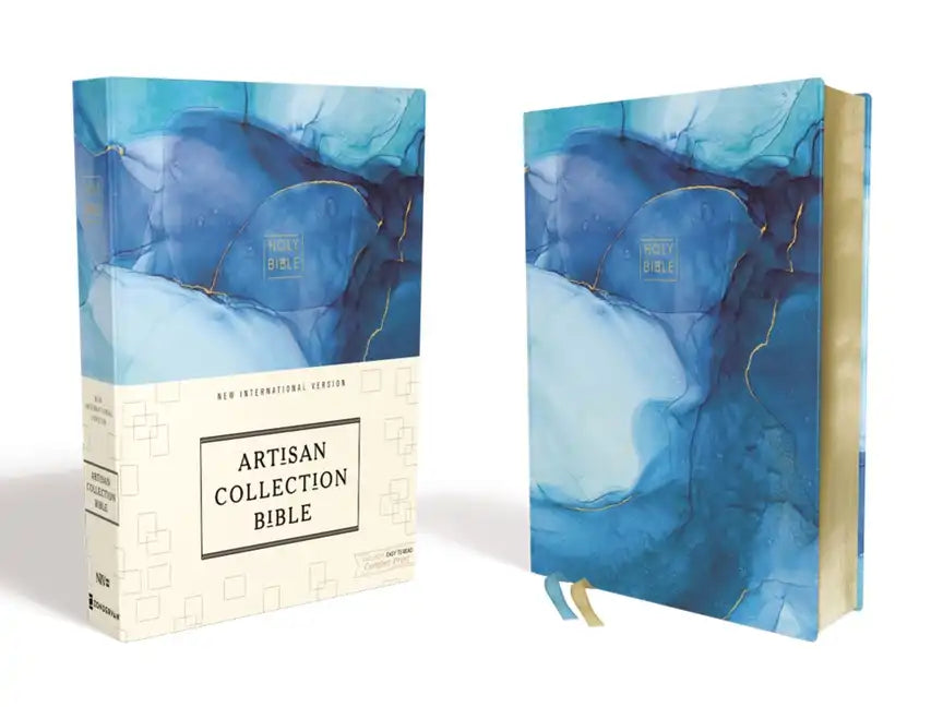 Niv, Artisan Collection Bible, Cloth Over Board, Blue, Art Gilded Edges, Red Letter Edition, Comfort Print - Hardcover