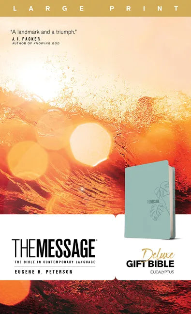 The Message Deluxe Gift Bible, Large Print (Leather-Look, Teal): The Bible in Contemporary Language - Imitation Leather