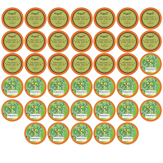 Two Rivers Assorted Tea Go Green Tea Pods Variety Sampler Pack for Keurig K Cup Brewers, 40 Count