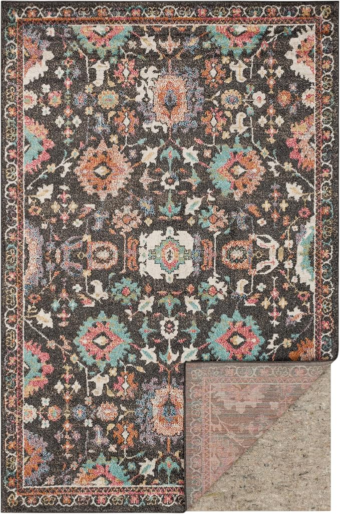 Mohawk Home Non Slip Rug Pad 2' 2" x 10'- 1/4" Thick Felt + Latex Rubber Gripper - Dual Surface Cushion for Hardwood, Carpet, Tile Floors, Made in USA