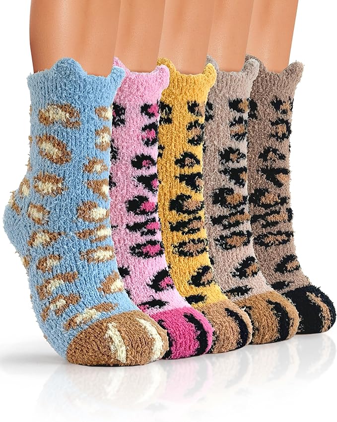 TEHOOK Warm & Cozy Gifts for Women, Fluffy Fuzzy Plush Sleeping Slipper Socks - Soft Warm Fabric