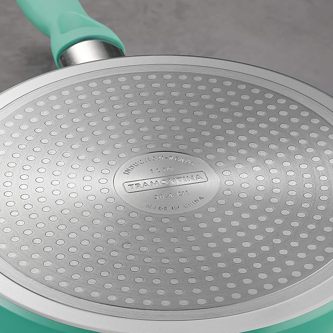 Tramontina Solara 10 & 12-Inch Ceramic Non Stick Frying Pan Set, Heavy-Gauge Aluminum Skillet with Nonstick Coating, Dishwasher and Oven Safe (Teal, 2-Pack)