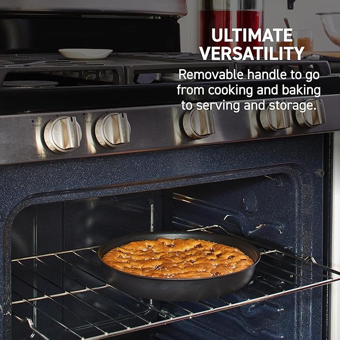 T-fal Ingenio Expertise Non Stick Cookware Set 14 Piece, Induction Oven Broiler Safe 500F, Detachable/Removable Handle, Kitchen, Pots and Pans, RV, Camping, Fry Pans, Saucepans, Dishwasher Safe, Blue
