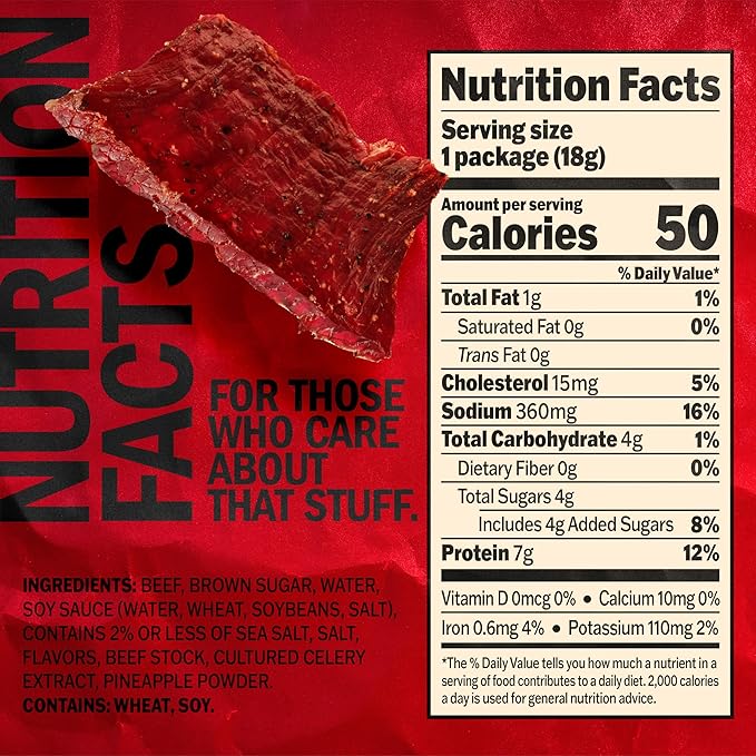 Jack Link's Beef Jerky,Teriyaki,Multipack Bags - Flavorful Meat Snacks for Lunches,Ready to Eat Protein Snacks,Individual Packs - 7g of Protein,Made with 100% Beef - 0.625 oz,(Pack of 40)