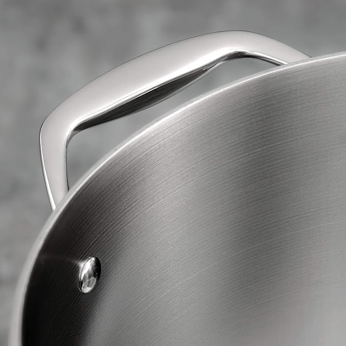 Tramontina Signature Tri-Ply Clad Stainless Steel 8-Quart Stock Pot | Induction-Ready Pasta Pot, Dishwasher-Safe, NSF-Certified, Made in Brazil
