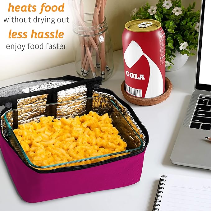HOTLOGIC Mini Portable Electric Lunch Box Food Heater - Innovative Food Warmer and Heated Lunch Box for Adults Car/Home - Easily Cook, Reheat, and Keep Your Food Warm