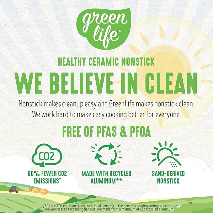 GreenLife Soft Grip 23 Piece Kitchen Cookware Pots and Frying Saucepans Set, Healthy Ceramic Nonstick PFAS and PFOA-Free, Dishwasher and Oven Safe, Even Heating, Easy Clean, Warp Control, Blue