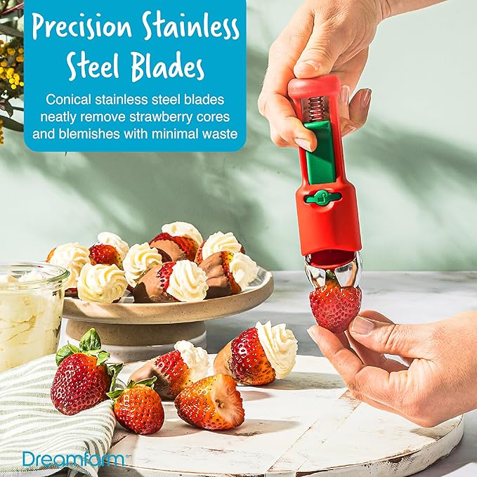 Dreamfarm Fruit Accessories Set – Apple Slicer & Corer, Multifunctional Fruit Pitter, Self‑Sharpening Peeler – Compact, BPA‑Free & Stainless Steel - Dishwasher Safe Kitchen Essential for Daily Use