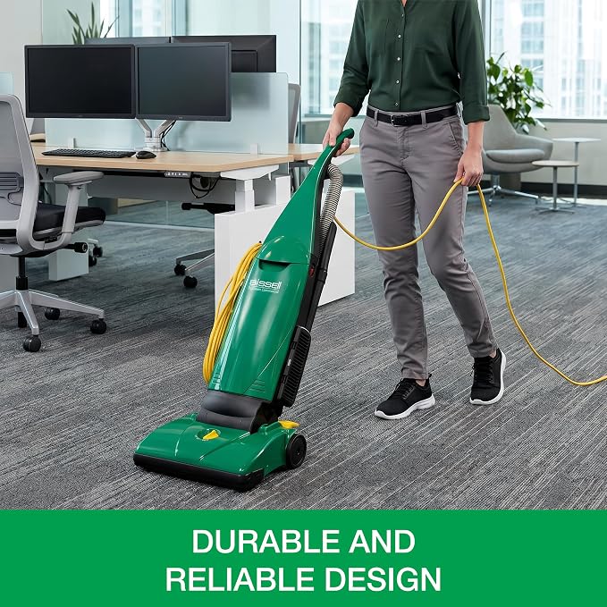 BISSELL BigGreen Commercial PowerForce Bagged Lightweight, Upright, Industrial, Vacuum Cleaner, BGU1451T