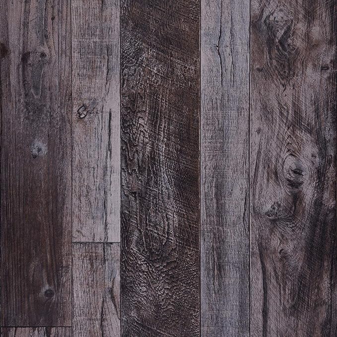 WENMER 17.71" x 394" Grey Wood Peel and Stick Shiplap Self Adhesive Wallpaper - Plank Wallpaper for Countertop, Cabinet, Shelf, Drawer, Wall, Door