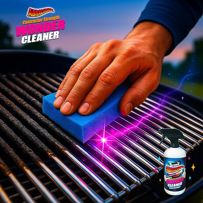 Abracadabra® Wonder Cleaner Spray 16 oz - As Seen on TV Contractor Strength Adhesive, Tar, Gum, Sap & Sticker Remover - Citrus Cleaner for Cars, Garage Floors, Concrete, Tile, Metal & Wood
