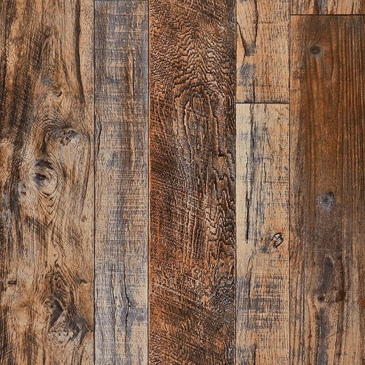 WENMER 23.6" x 78.7" Brown Wood Peel and Stick Wallpaper Shiplap Self Adhesive Wall Paper Wood Plank Wallpaper for Cabinet Countertop Shelf Drawer Wall Door