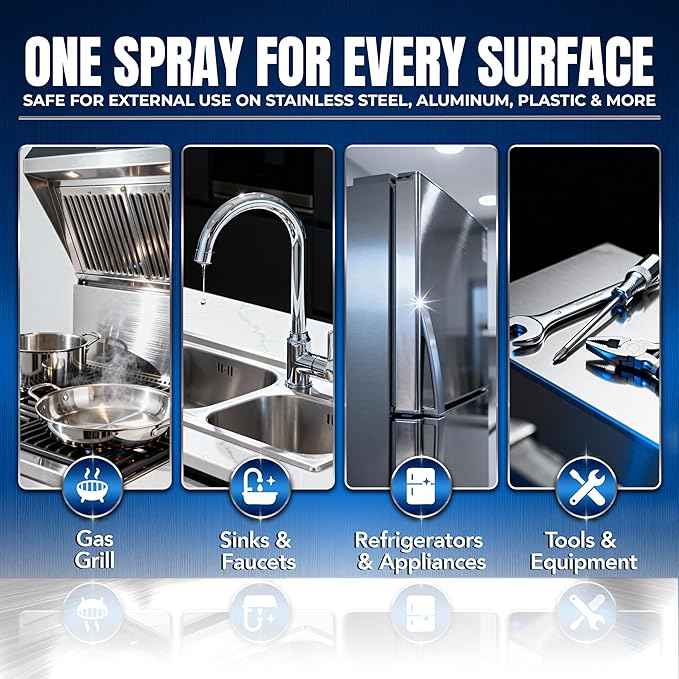 Sheila Shine 12 x 10oz w/Microfiber Cloth Stainless Steel Cleaner and Polish - Cleans, Polishes & Protects Kitchen Appliances, Refrigerators, Sinks, Ovens & Grills - Stainless Steel Fridge Cleaner