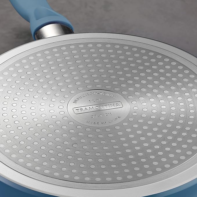 Tramontina Solara 10 & 12-Inch Ceramic Non Stick Frying Pan Set, Heavy-Gauge Aluminum Skillet with Nonstick Coating, Dishwasher and Oven Safe (Blue, 2-Pack)