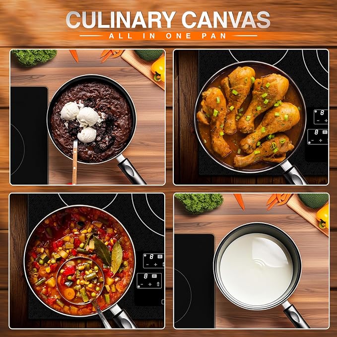 Utopia Kitchen Nonstick Saucepan Set with Lids 1 QT 2 QT Pots PFOS Free | Multipurpose Cooking Pots Set, Nonstick Coating, Even Heat Distribution, Durable, Bakelite Handles, Dishwasher Safe