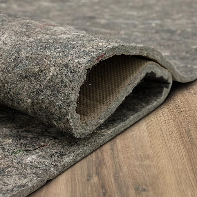 Mohawk Home Non Slip Rug Pad 10' x 13' - 1/2" Thick Felt + Latex Rubber Gripper - Dual Surface Cushion for Hardwood, Carpet, Tile Floors, Made in USA