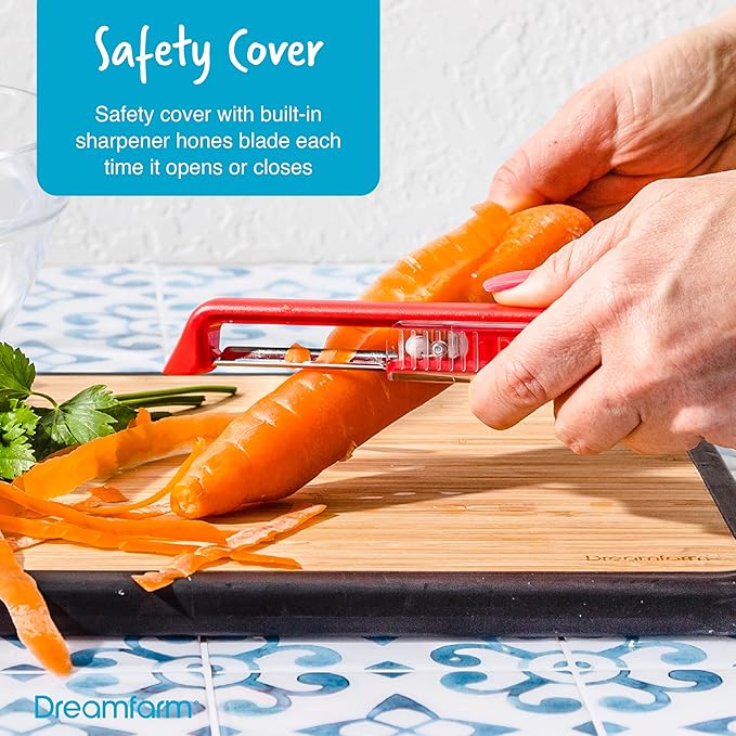 Dreamfarm Fruit Accessories Set – Apple Slicer & Corer, Multifunctional Fruit Pitter, Self‑Sharpening Peeler – Compact, BPA‑Free & Stainless Steel - Dishwasher Safe Kitchen Essential for Daily Use
