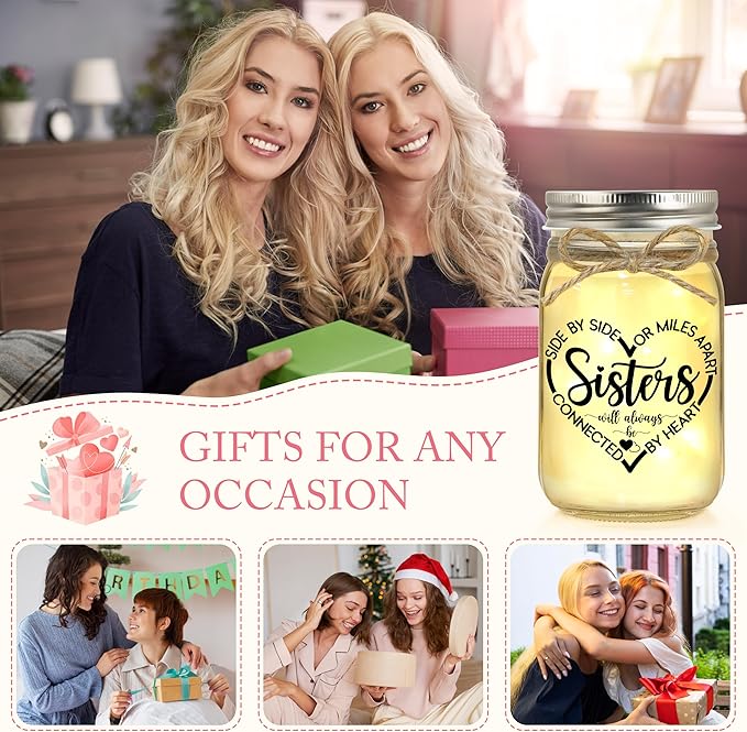 Sister Birthday Gifts, Mothers Day Gifts for Sister Christmas Valentines Day Sisters Sis Gift
