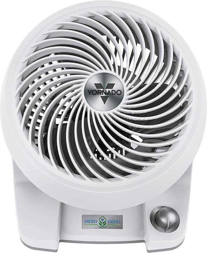 Vornado 533DC Energy Smart Small Air Circulator Fan with Variable Speed Control, White