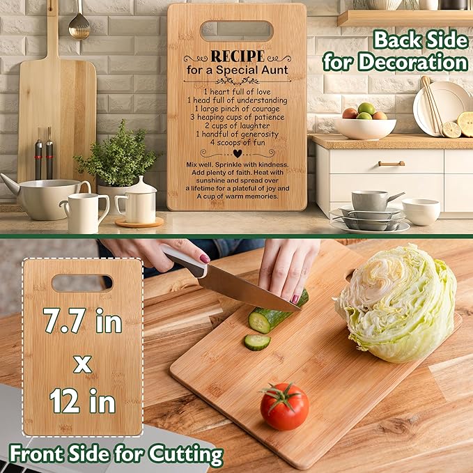 Popular Birthday Gifts for Aunt, Cutting Board Gift for Auntie, Cute Aunt Gifts from Niece Nephew, Mother's Day Gifts for Auntie