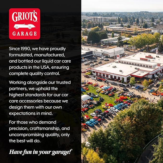 Griot's Garage Rinseless Wash and Wax for Car Cleaning and Detailing, No-Rinse, Waterless Formula For RVs, Boats, Trucks, Motorcycles and More, 10493, 16oz
