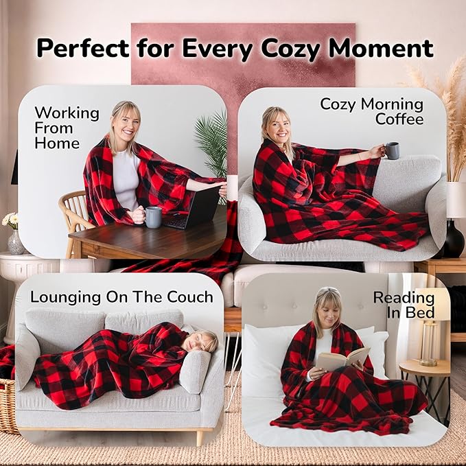 Super Blanky Wearable Blankets for Women, Adult Wearable Blanket Men, Mother's Day Gifts for Her, Wife Birthday Gift Ideas
