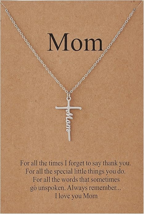 Lcherry Faith Cross Pendant Necklace for Women Religious Christian Jewelry Mother's Day Gifts for Women