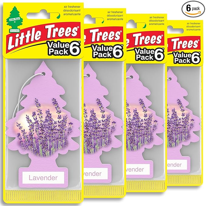 LITTLE TREES Car Air Freshener | Hanging Tree Provides Long Lasting Scent for Auto and Home | 24 Air Fresheners |Lavender