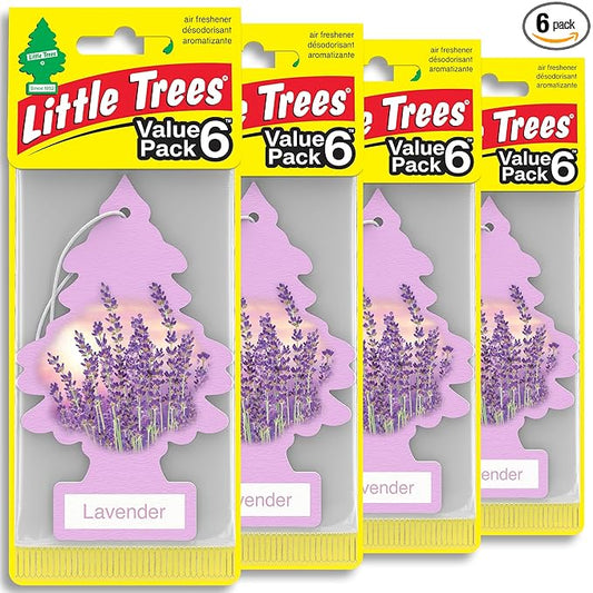 LITTLE TREES Car Air Freshener | Hanging Tree Provides Long Lasting Scent for Auto and Home | 24 Air Fresheners |Lavender