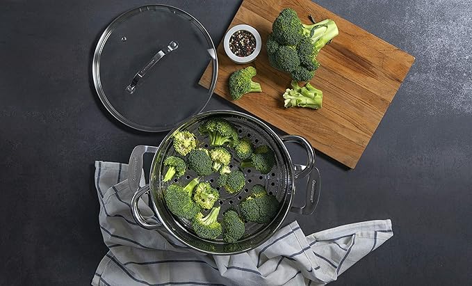 Granitestone 15 Pc Kitchen Pots and Pans Set Non Stick, Kitchen Cookware Sets, Pot and Pan Set, Nonstick Cookware Set, Diamond Coated Non Stick Pots and Pan Set, Dishwasher Safe - Blue