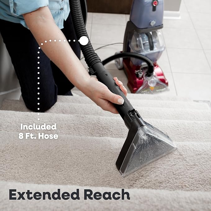 Hoover PowerScrub Deluxe Carpet Cleaner Machine, Deep Cleaning Carpet Shampooer Machine, SpinScrub Brushes, HeatForce Drying, Pet & Upholstery Tools, Pair with Hoover Carpet Cleaner Solution