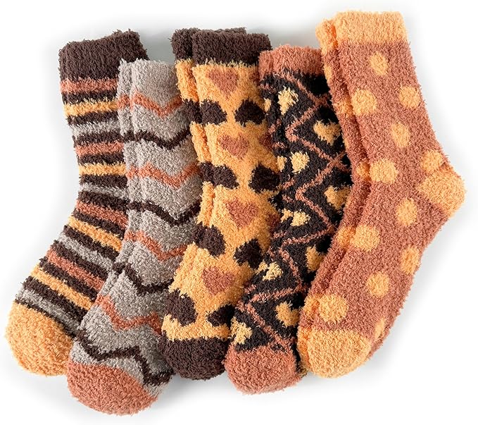 TEHOOK Warm & Cozy Gifts for Women, Fluffy Fuzzy Plush Sleeping Slipper Socks - Soft Warm Fabric