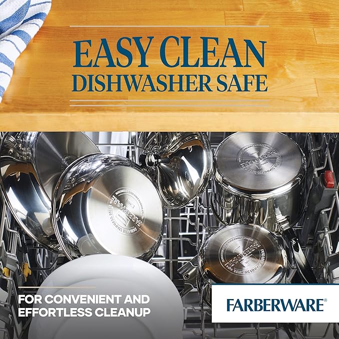 Farberware Classic Stainless Steel 1-Quart Covered Straining Saucepan