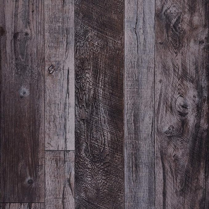 WENMER Grey Wood Peel and Stick Shiplap Self Adhesive Wallpaper - 17.71" x 236" Wood Plank Wallpaper for Countertop, Cabinet, Shelf, Drawer, Wall, Door