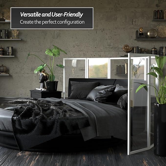 4 ft. Short Clear Plastic Partition White 6 Panel