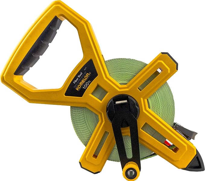 Komelon 6611 Open Reel Fiberglass Tape Measure, 100-Feet