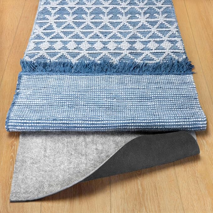 RUGPADUSA - Dual Surface - 1'10" x 9'10" - 1/8" Thick - Felt + Rubber - Non-Slip Backing Rug Pad - Adds Low-Profile Comfort and Protection