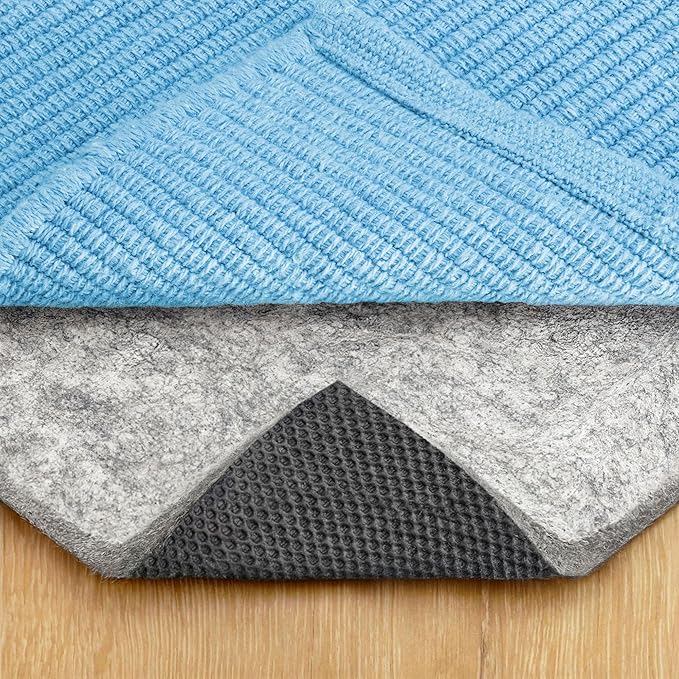 RUGPADUSA - Dual Surface - 6'7" x 9' - 3/8" Thick - Felt + Rubber - Enhanced Non-Slip Rug Pad - Adds Comfort and Protection - for Hard Surface Floors