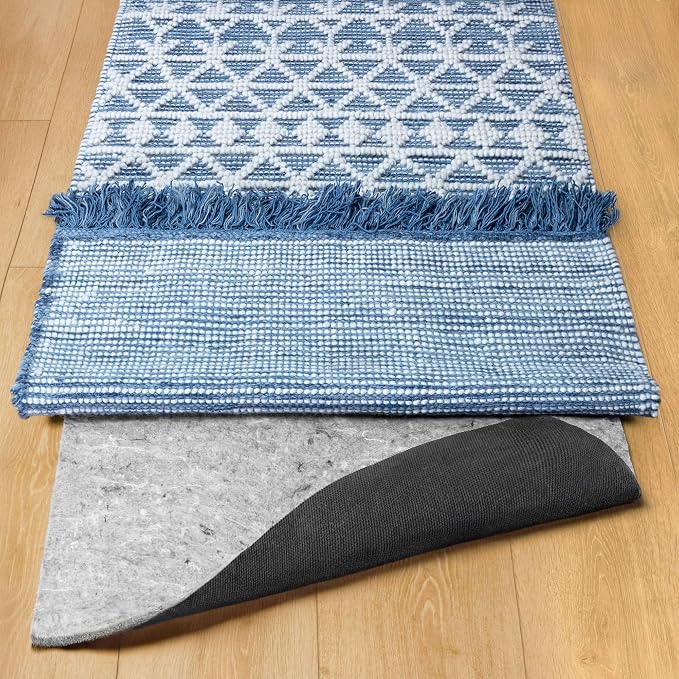 RUGPADUSA - Dual Surface - 2'x8' - 3/8" Thick - Felt + Rubber - Enhanced Non-Slip Rug Pad - Adds Comfort and Protection - for Hard Surface Floors