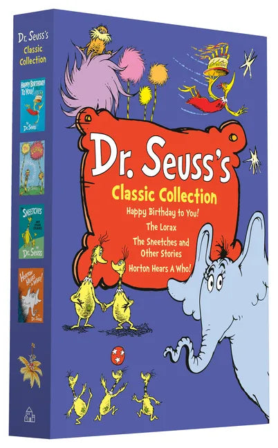 Dr. Seuss's Classic 4-Book Boxed Set Collection: Happy Birthday to You!; Horton Hears a Who!; The Lorax; The Sneetches and Other Stories - Hardcover